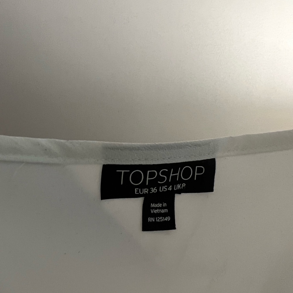 Topshop white flowy tank - Picture 4 of 5